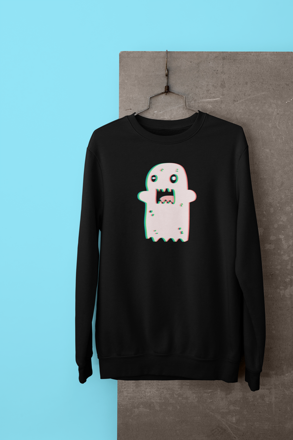 Very Scary Ghost (Ice Pink) - Heavy Blend Crewneck Sweatshirt